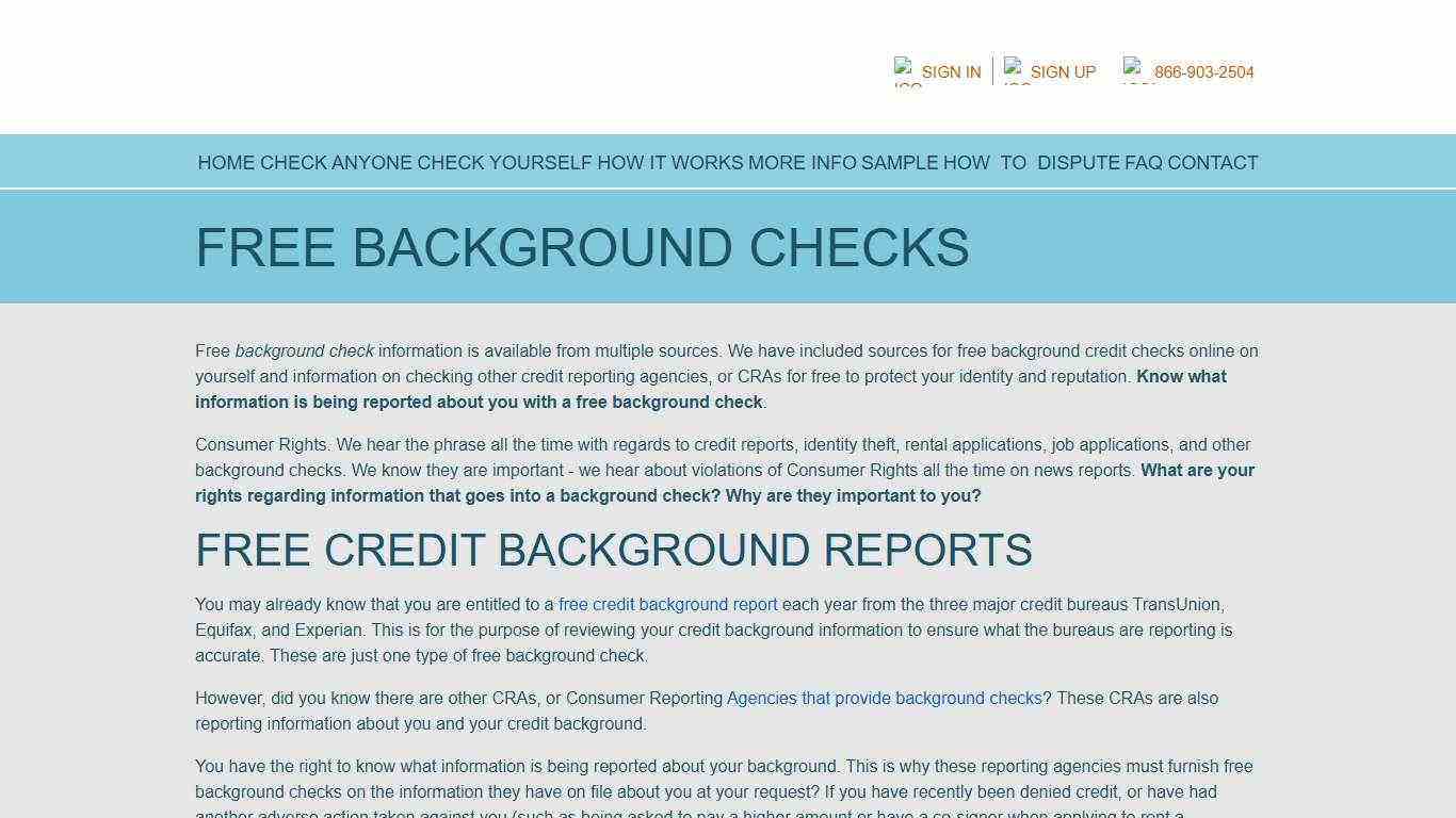 Free Background Check Information | free background checks online