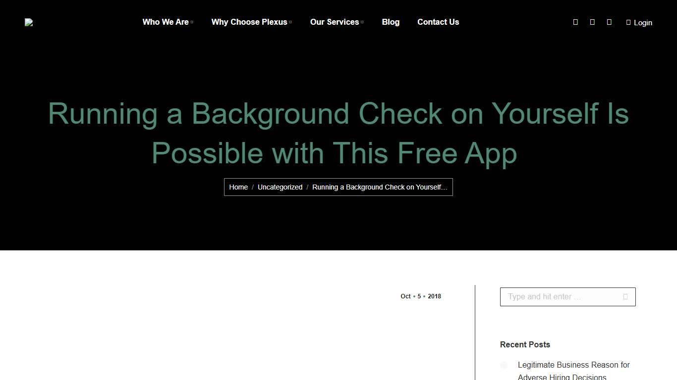 Running a Background Check on Yourself Is Possible with This Free App  - Plexus Global